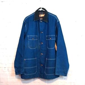 Big Mac Men's  Barn  Blue Jean‎ Jacket Coat Lined In Wool Gray 2XL 28W x32 L 23